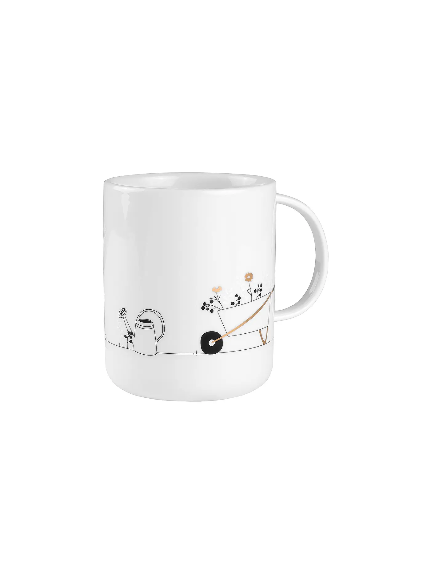 RAEDER | Henkeltasse RADFAHREN 8cm | weiss